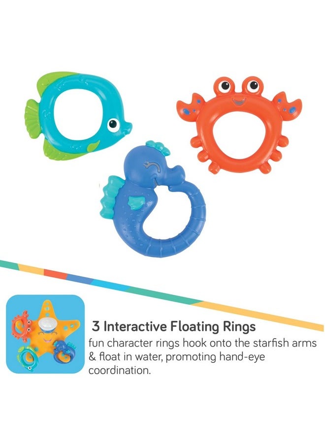Nuby Nuby Starfish Ring Toss Bath Toy, Includes 3 Toss Rings (Crabfish, Tropical Fish and Seahorse)  - Image 5