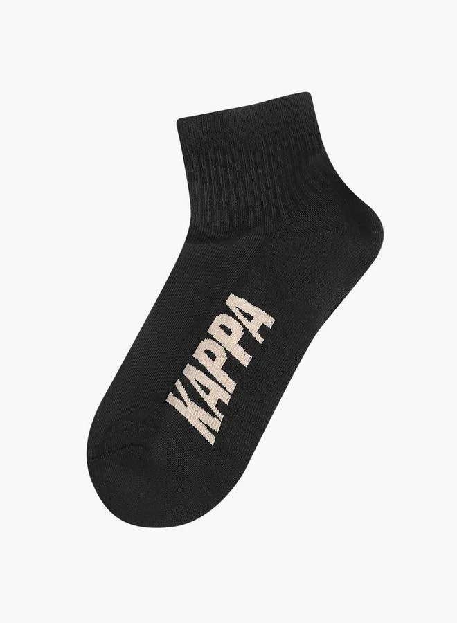 كابا طقم جوارب كابا بطبعة شعار بطول الكاحل نصف تيري من  قطع
