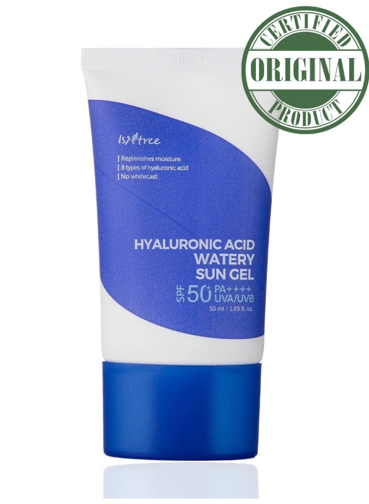 ISNTREE Hyaluronic Acid Watery Sun Gel SPF 50+ PA++++ for Deep Hydration & Daily Sun Defense - Image 1