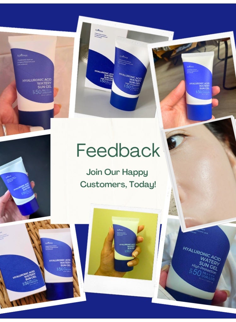 ISNTREE Hyaluronic Acid Watery Sun Gel SPF 50+ PA++++ for Deep Hydration & Daily Sun Defense - Image 2