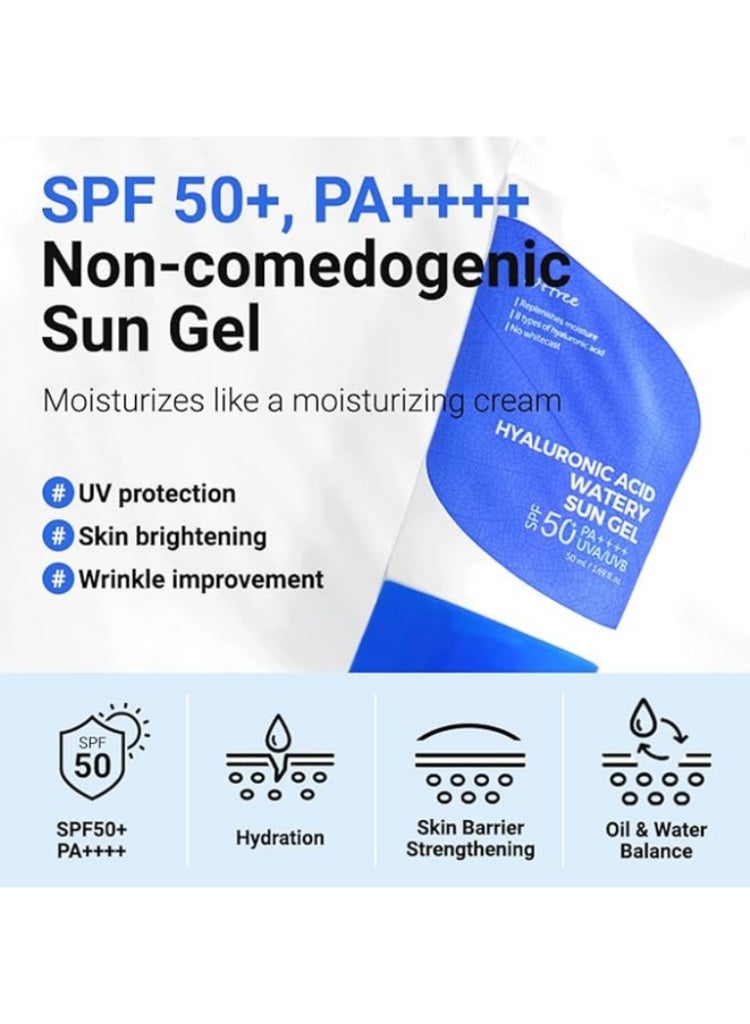 ISNTREE Hyaluronic Acid Watery Sun Gel SPF 50+ PA++++ for Deep Hydration & Daily Sun Defense - Image 5