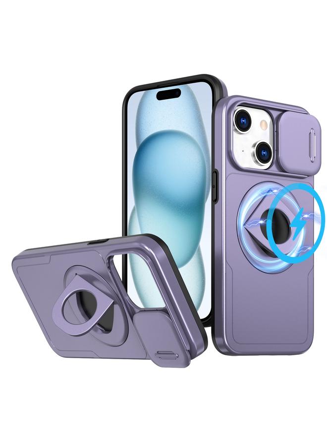S-TOP Case For iPhone 15 Plus Camshield MagSafe Ring Holder Armor Phone Case - Image 1