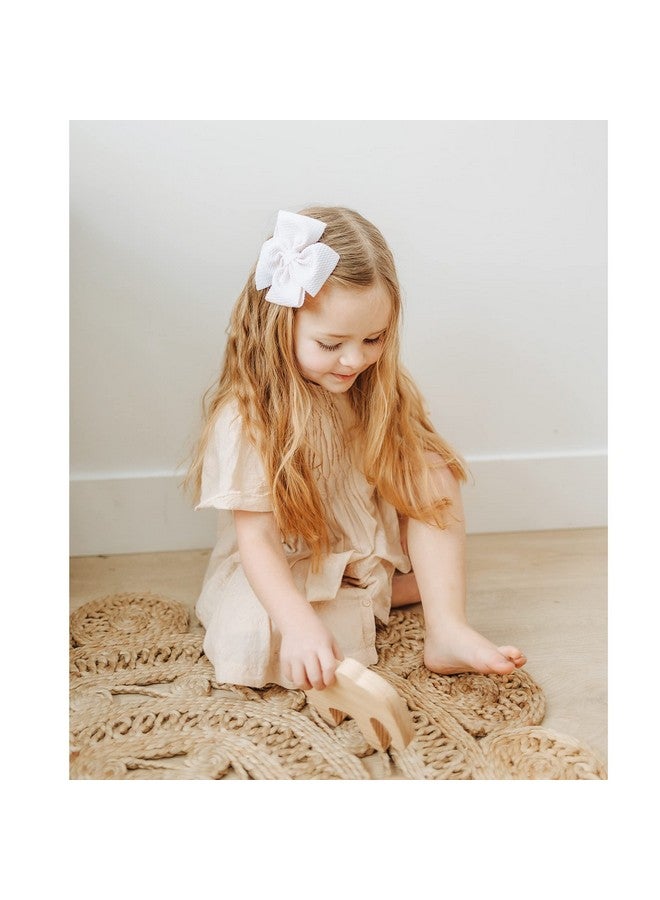 Prohouse 30 PCS Baby Girls Hair Bows Clips Barrettes Waffle Hair Accessories with Alligator Clip for Babies Girl Infant Toddlers Kids Teens - Image 3