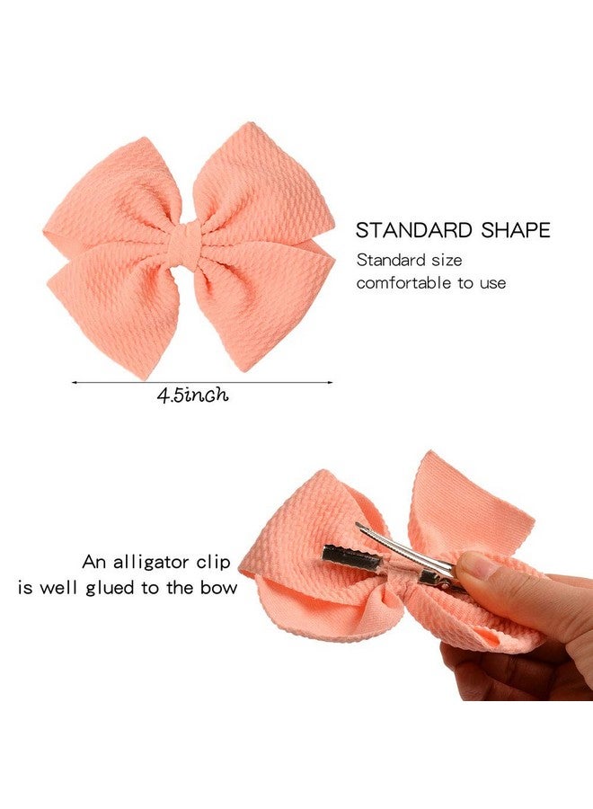 Prohouse 30 PCS Baby Girls Hair Bows Clips Barrettes Waffle Hair Accessories with Alligator Clip for Babies Girl Infant Toddlers Kids Teens - Image 2