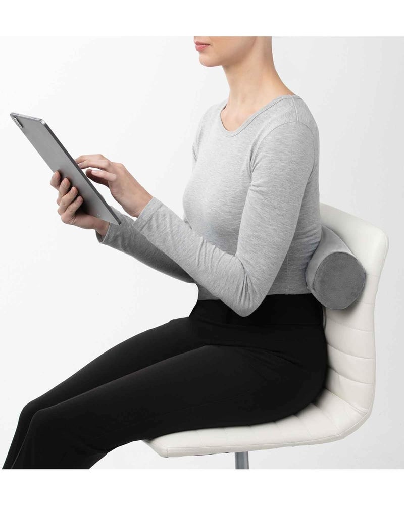 Brookstone Brookstone Travel Neck Pillow FreeForm Memory Foam Head and Neck Pillow for Vacations Airplanes Trains Buses and Cars Size OneSize Grey  - Image 5