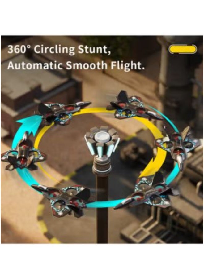 2.4GHz RC Floating Fighter Plane Quadcopter with 360° Stunts, 2.4GHz RC  ,LED Lights, USB Charging & One-Button 3D Roll - Perfect for Beginners, Kids & Adults  - Image 5