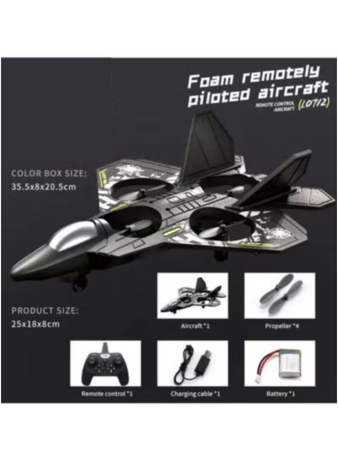2.4GHz RC Floating Fighter Plane Quadcopter with 360° Stunts, 2.4GHz RC  ,LED Lights, USB Charging & One-Button 3D Roll - Perfect for Beginners, Kids & Adults  - Image 4