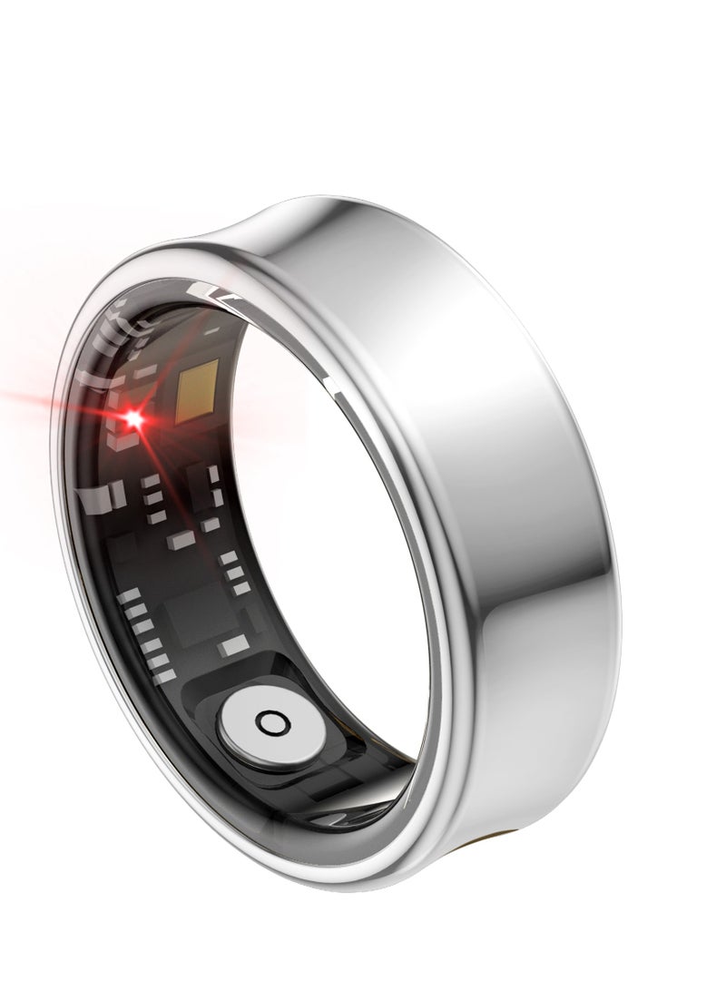 general Smart Ring SR05 for Heart Rate BlodOxygen Sleep Monitoring all Weather Motion Calculation 24-hour Health Monitoring Protect Your Health Bright Silver No.19 - Image 2