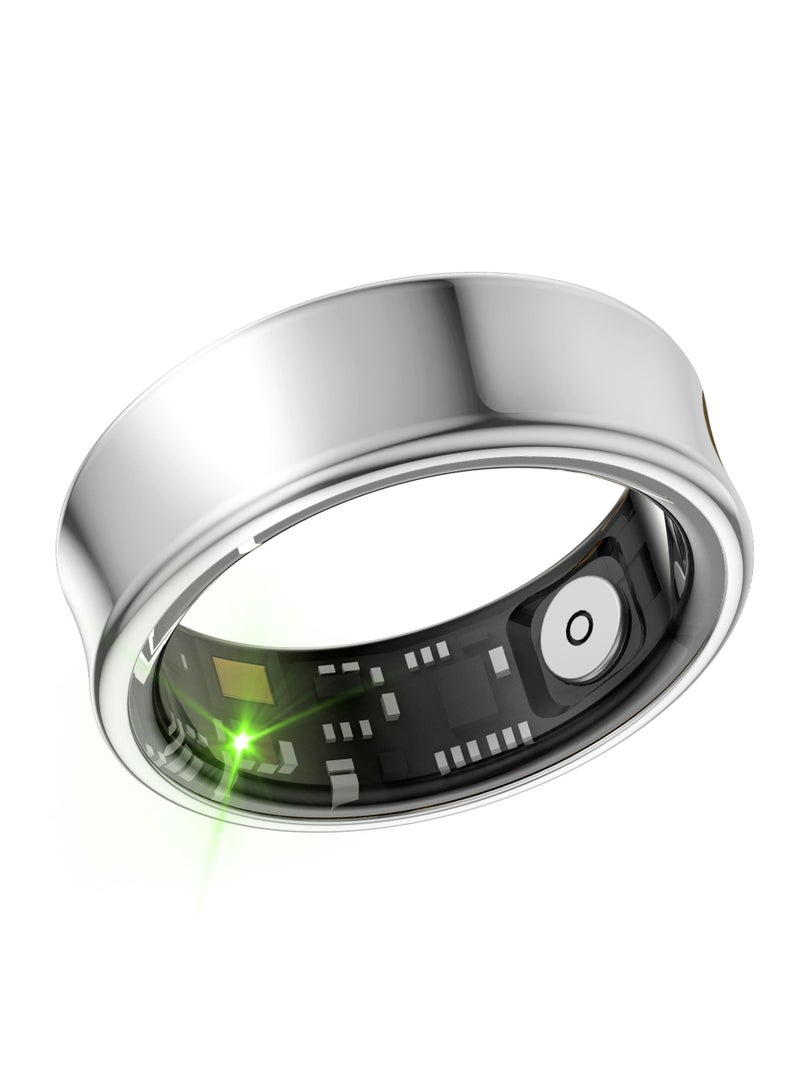general Smart Ring SR05 for Heart Rate BlodOxygen Sleep Monitoring all Weather Motion Calculation 24-hour Health Monitoring Protect Your Health Bright Silver No.19 - Image 3
