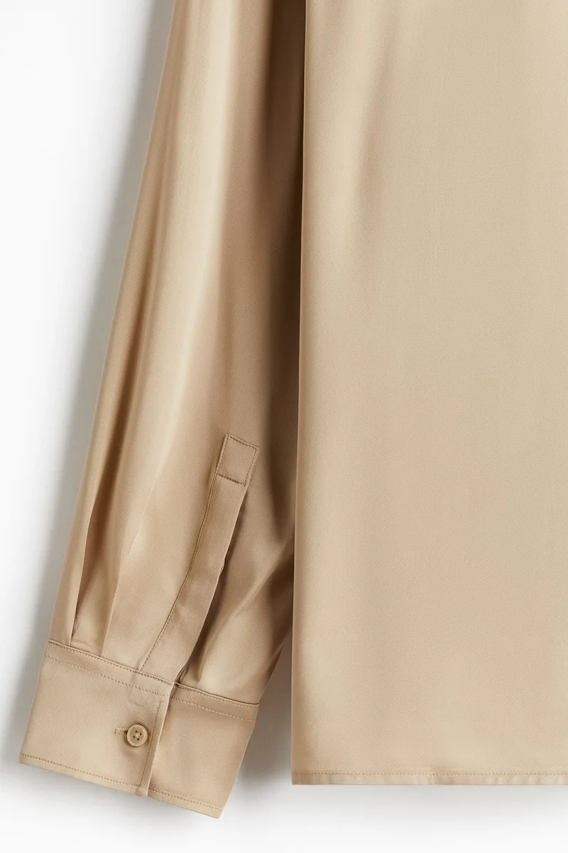 H&M Regular Fit Satin Shirt