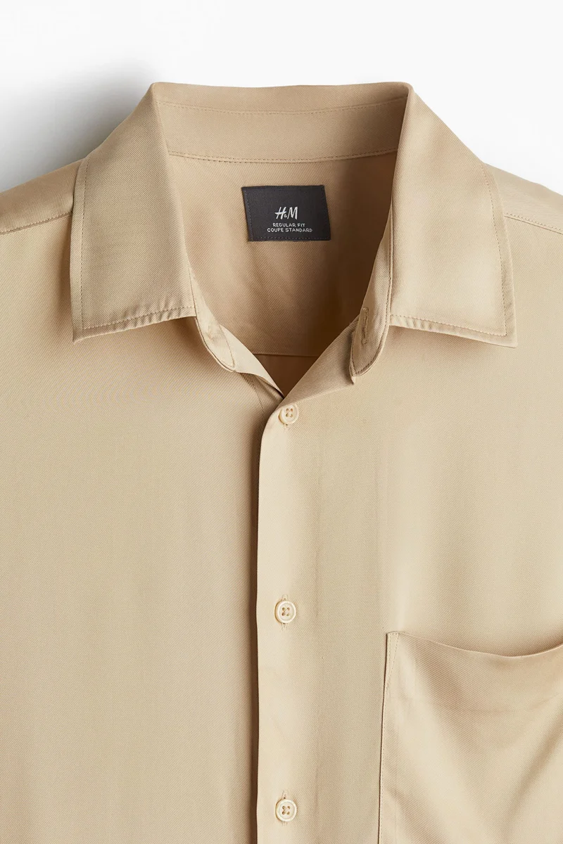 H&M Regular Fit Satin Shirt