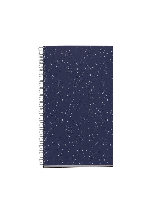 Miquelrius - A5 notebook, hardcover, 4 coloured strips, 120 horizontal ruled sheets, 70 g micro-perforated paper with 2 holes for 2 rings, blue, Cosmos design - Image 1