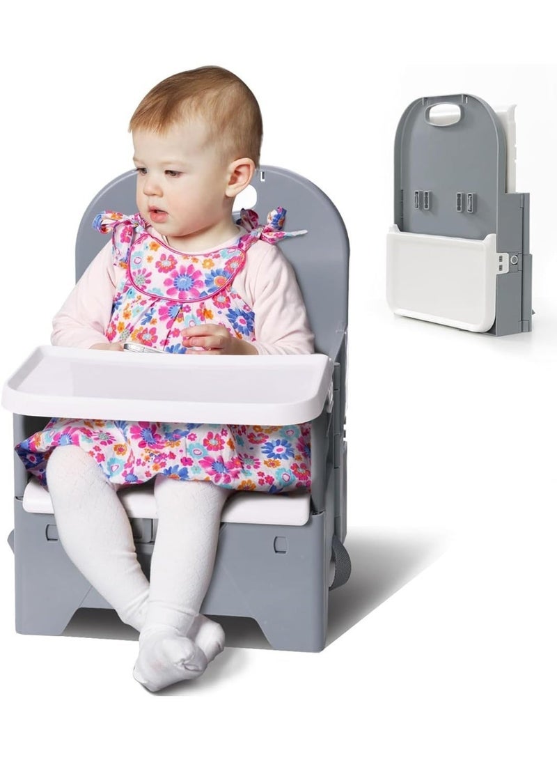 YOUWE7 Travel Booster Seat for Kitchen Chair, Portable High Baby Chair with Compact Folding Design, Great for Babies at Table, Beach, Camping, and Family Visits - Image 1