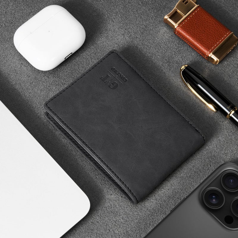 Gostwo Slim Rfid Wallet for Men Minimalist Leather ID Window Front Pocket Bifold Wallet Bussiness Card Holder Gift for Men - Image 2