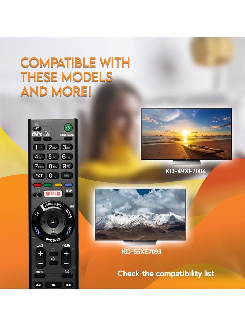 ELTRAZONE OEM Sony RMT-TX200E Remote Control Compatible with TV Models: XBR-49X707D XBR-49X835D KD-65X7505D KD-49X7005D KD-55X7005D XBR-49X705D XBR-55X705D - Includes Netflix Hotkey with battery - Image 3