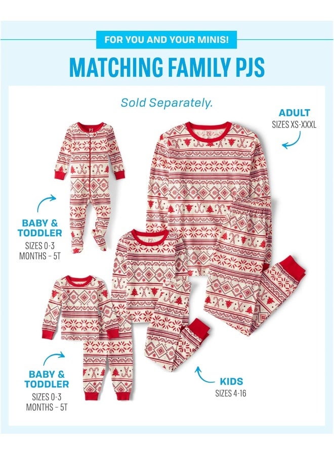 The Children's Place Kids' Family Matching, Festive Christmas Pajama Sets, Cotton Seasonal - Image 2