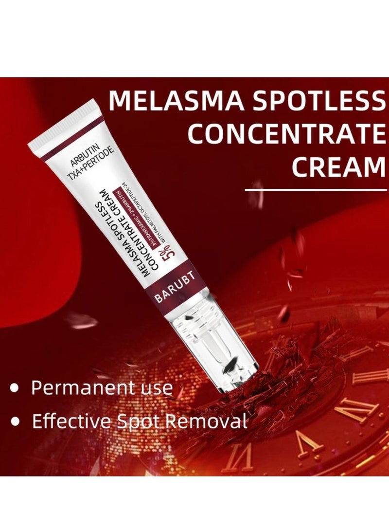 Melasma Spotless Concentrate Cream Dark Spot Cream for Face Reduce Dark Circles and Fine Lines Moisturizing Hydrating and Firming Cream Melasma Treatment Age Spots Freckle Remover Cream 15G