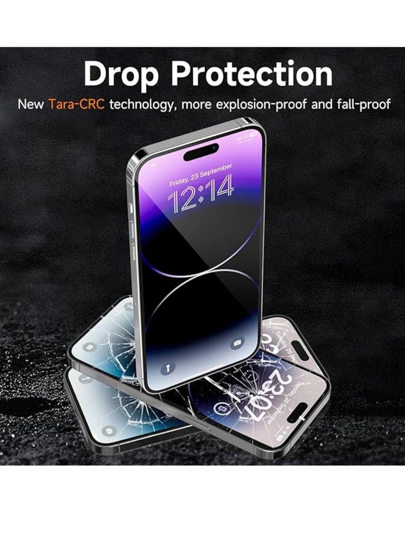 ELTRAZONE Privacy Screen Protector Compatible with iPhone 15 Pro Max/15 Plus 6.7", Full Coverage Anti-Spy Tempered Glass Film 9H Upgrade Edge Protection Easy Installation BubbleFree for iPhone 15 Pro Max - Image 4