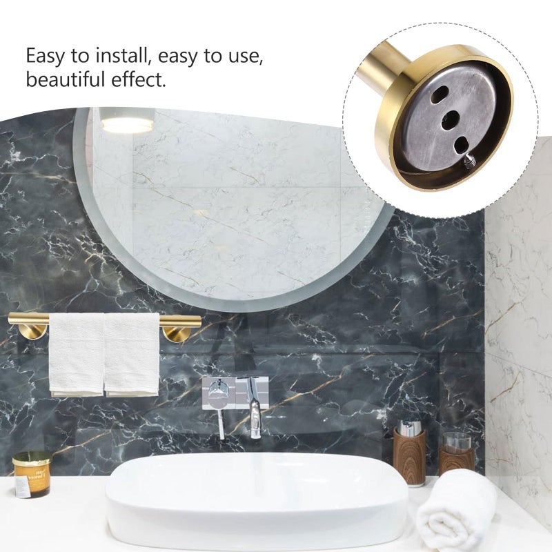 Gold Stainless Steel Wall Mounted Towel Rack Single Layer Bar For Bathroom Storage Drying - Image 4