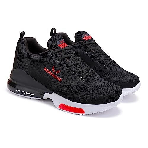 Bersache Lightweight Casual Shoes Sole, Sneakers, Outdoor, Walking Black Shoes For Men - 10 Uk - Image 1