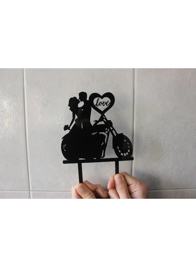 TPGP Wedding Cake Topper Wedding Rings Acrylic Silhouette Cake Decorative "Mr. & Mrs." Diamond Ring Cake Prop Decoration - Image 5