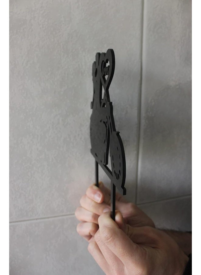 TPGP Wedding Cake Topper Wedding Rings Acrylic Silhouette Cake Decorative "Mr. & Mrs." Diamond Ring Cake Prop Decoration - Image 4