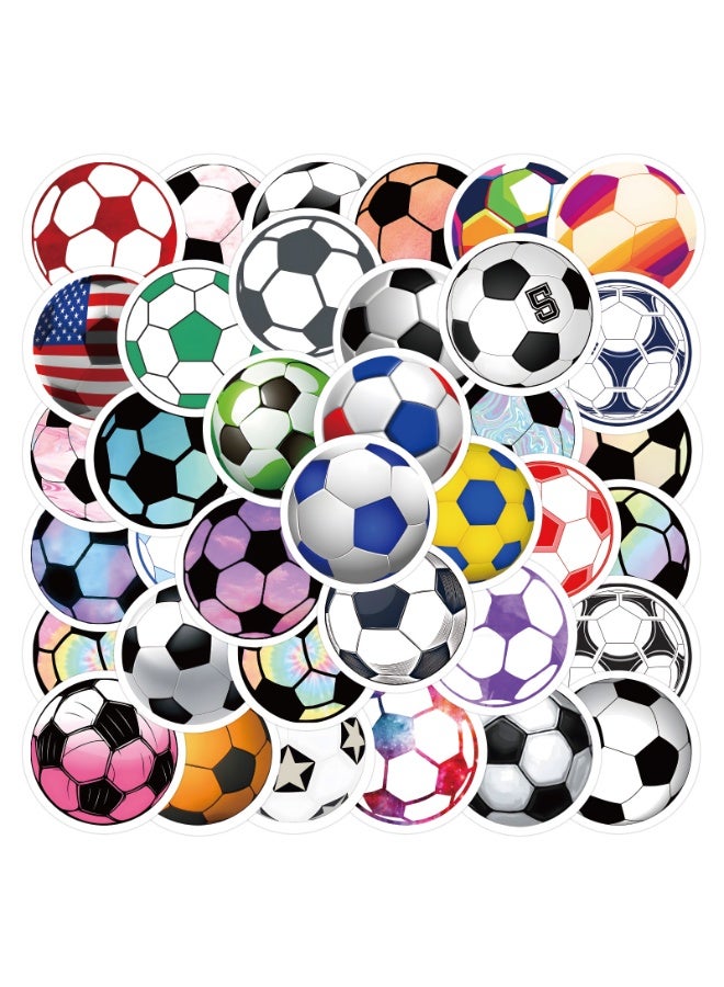 NIBEMINENT 60 Pcs Football Deco Kit Waterproof Stickers, High Definition Printing Bright Colors, Suitable for Laptop Skateboard Luggage Water Bottle Guitar DIY - Image 2