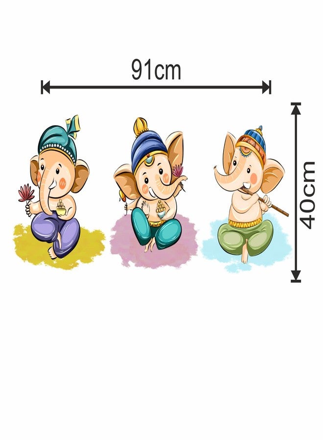 Sticker Yard Baby Ganesha Vinyl Wall Sticker for Living Room/Bedroom/Office and All Decorative Wall Stickers Size 91X40CM - Image 4