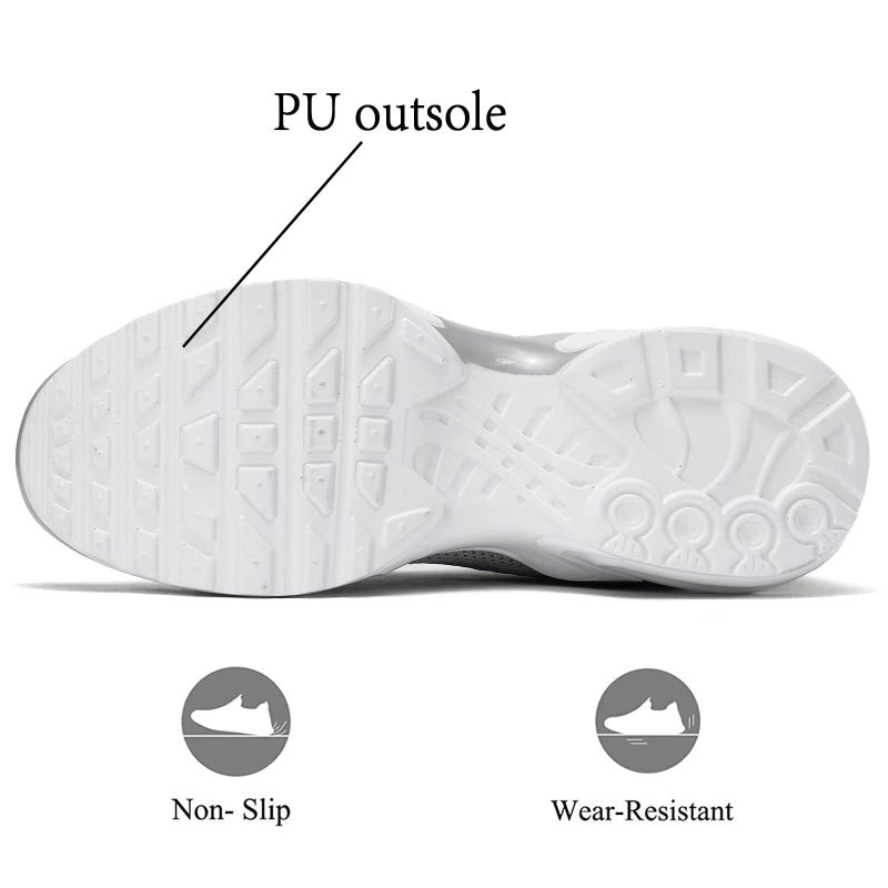 Socviis Men's Fashion Sneaker Non Slip Air Running Shoes for Men Athletics Sport Trainer Tennis Basketball Shoes White - Image 5