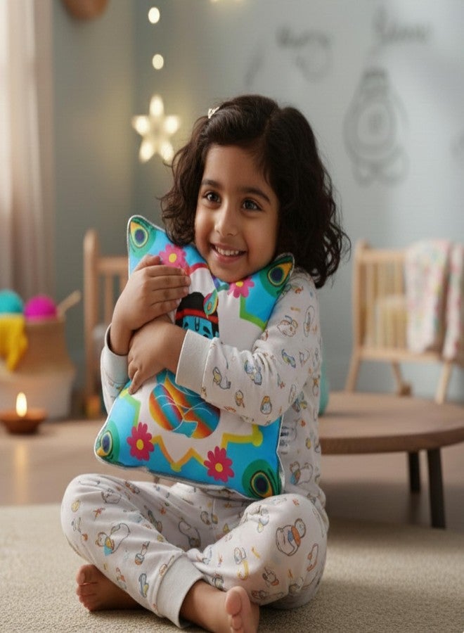 Panda's Box Krishna Chanting Plush Pillow | Ultra-Soft Huggable Musical Cushion for Babies & Kids | Gentle Mantra Sound Toy | Safe & Soothing Nursery Décor | 25 CM - Image 3