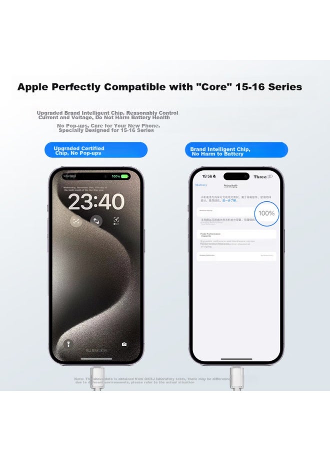 OKSJ Apple 15/16 Charging Cable, 60w Data Cable, Compatible With 45w/40w , Type-c Suitable For Iphone 15 Pro/ipad/laptops, 1.5 Meters - Image 2