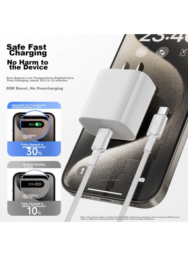 OKSJ Apple 15/16 Charging Cable, 60w Data Cable, Compatible With 45w/40w , Type-c Suitable For Iphone 15 Pro/ipad/laptops, 1.5 Meters - Image 4