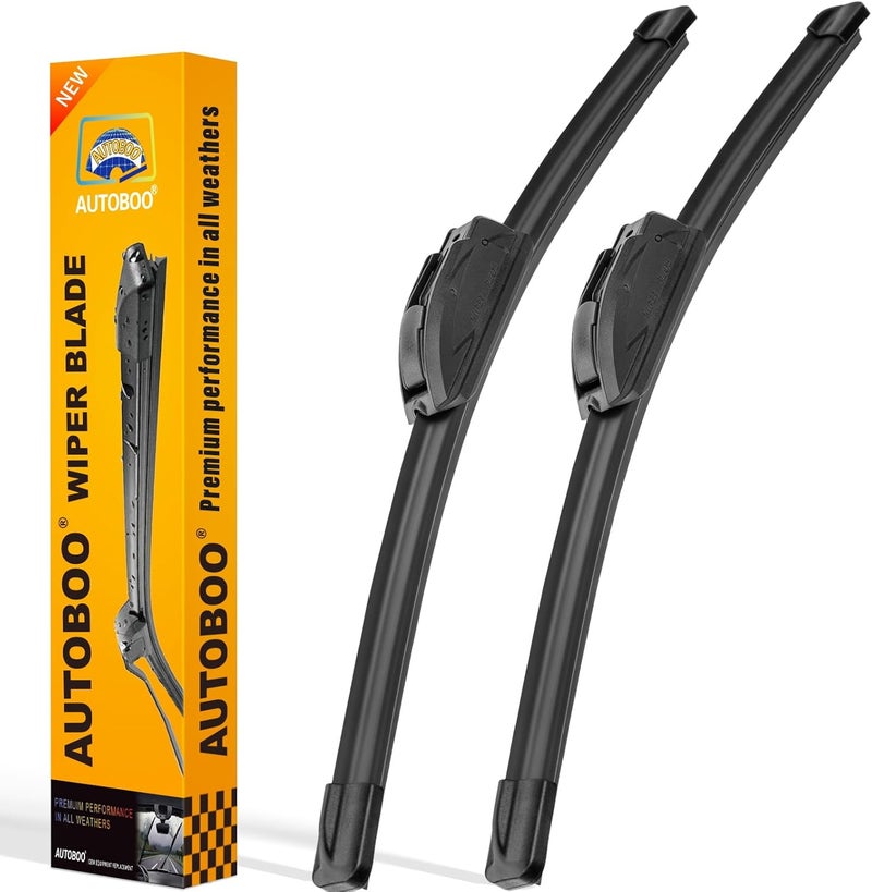AUTOBOO 26" and 14" Windshield Wipers Blades (Pack Of 2),OEM Quality Premium All-Seasons Wiper blades,Stable and Quiet Armor wiper blades - Image 1