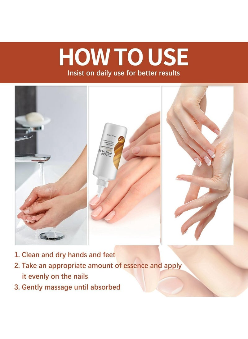 EELHOE Cuticle Remover Cream, Professional Nail Care, Nail Cuticle Remover Gel, Moisturizing, Strengthening Cuticle Remover, for Brittle Nails, Hang Nails + Dry Cuticles, Instant Cuticle Remover - Image 4