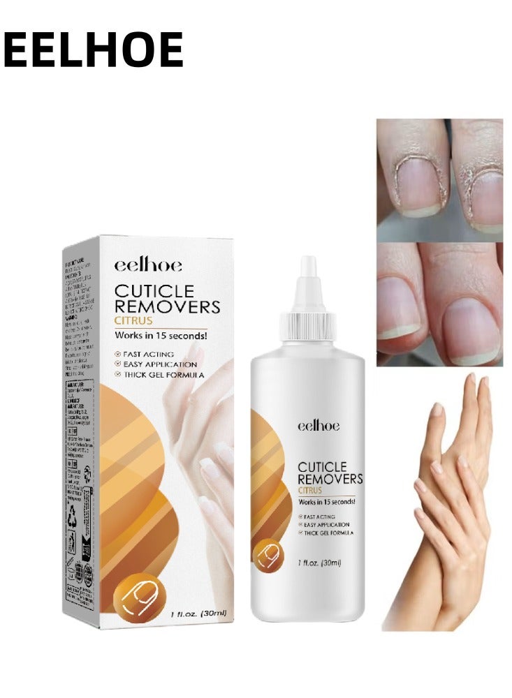EELHOE Cuticle Remover Cream, Professional Nail Care, Nail Cuticle Remover Gel, Moisturizing, Strengthening Cuticle Remover, for Brittle Nails, Hang Nails + Dry Cuticles, Instant Cuticle Remover - Image 1