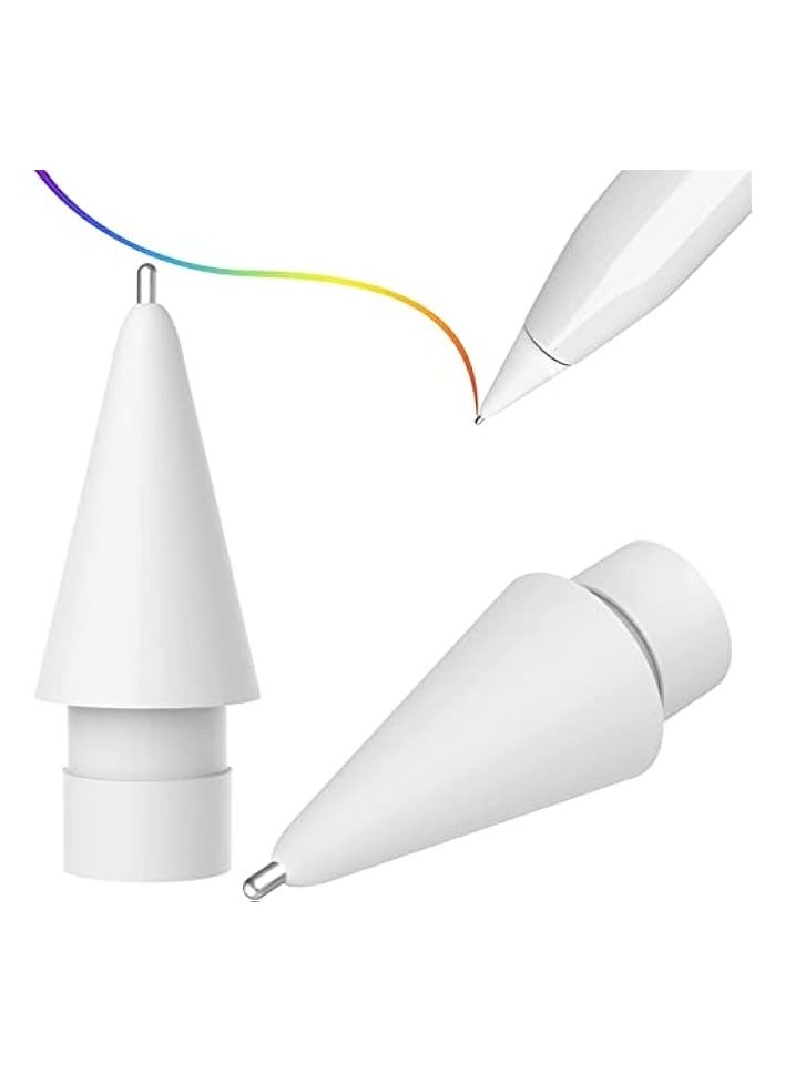 PROMASS Replacement Pencil Tips Compatible with Apple Pencil 1st Gen and 2nd Gen,Sturdy Durable,No Wear Down,Smooth Precision Control for Fine Detail,Suitable for Tilt Drawing,Sketches and Writing,2 Pack  - Image 1