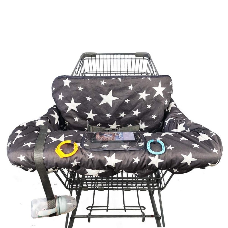 DODO NICI Shopping Cart Cover for Baby, Toddler 2-in-1 High Chair Cover, Star Print - Image 5