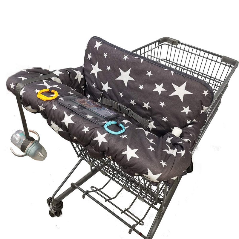DODO NICI Shopping Cart Cover for Baby, Toddler 2-in-1 High Chair Cover, Star Print - Image 2