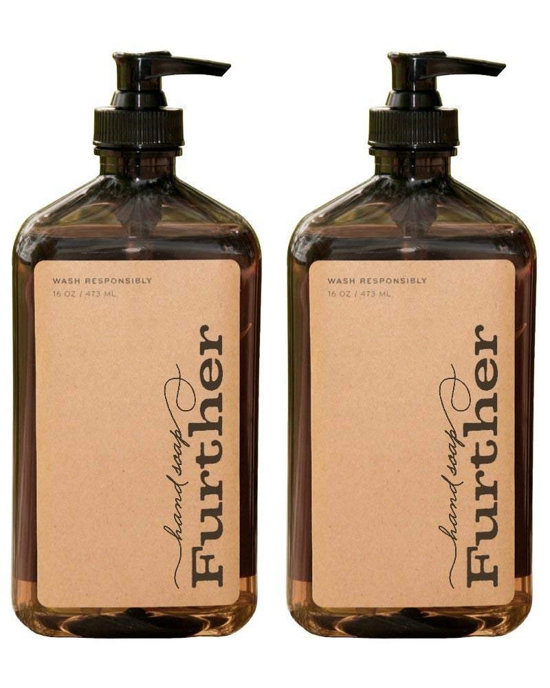 Further Glycerin Hand Soap 16 Fluid Ounces Pack of 2  Sustainable Natural Liquid Soap