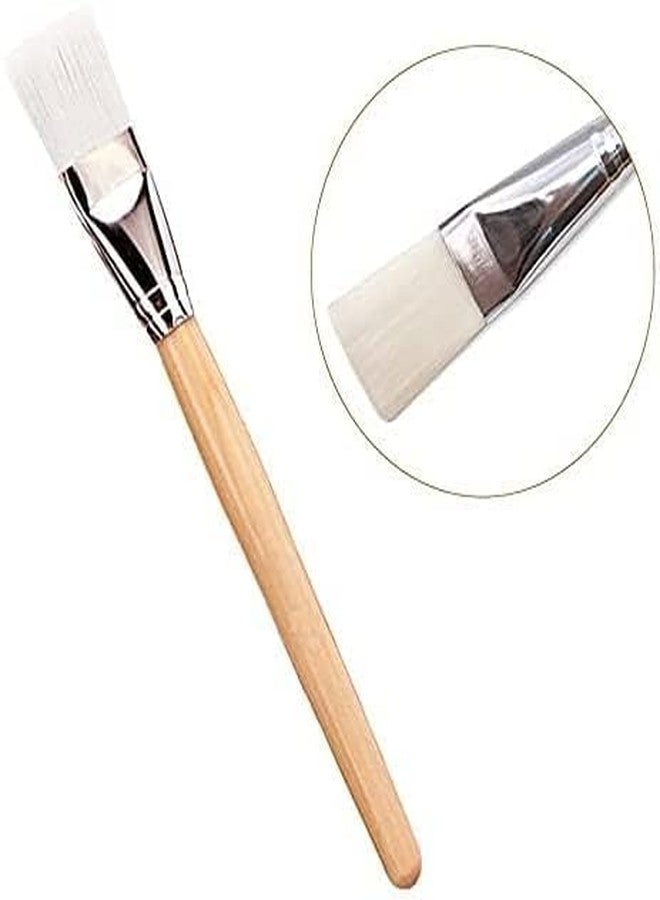 Luxuria Silicone Face Mask Brushes, Set of 2, Wooden Handle, for Skincare - Image 2