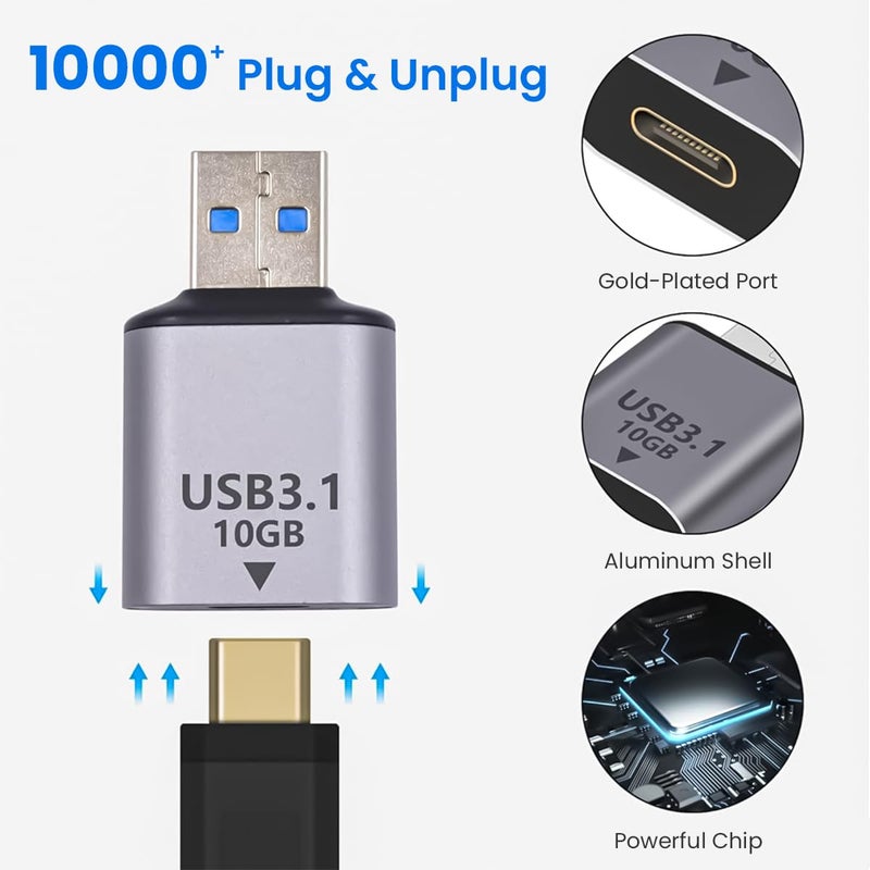 Verilux ® Type C to USB Adapter USB 3.1 Type C to USB Charger Converter Support 10Gbps Speedy Data Transfer & 20W Fast Charging Compatible with iPhone 15, MacBook, Samsung Galaxy - Image 5