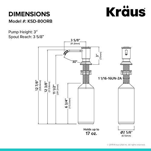 KRAUS Kitchen Soap and Lotion Dispenser in Oil Rubbed Bronze, KSD-80ORB - Image 5