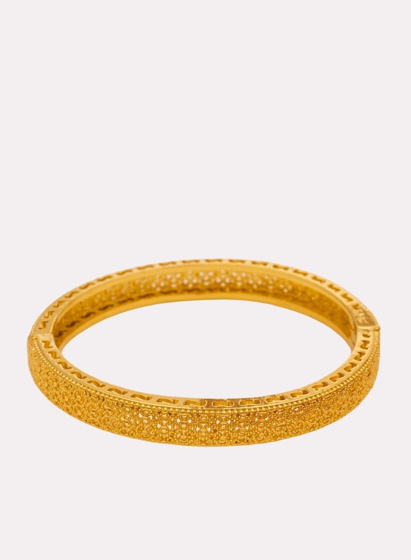 FASHION Hollow Out Side Geometric Printed Bracelet, Exquisite And Environmentally Friendly Copper Women's Fashionable Bracelet - Image 1