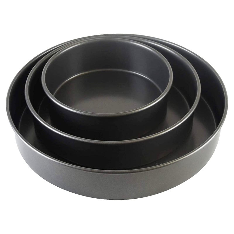 chicago metallic Chicago Metallic Professional 3Piece Round Cake Pan Set of 6 8 10 inch Premium Nonstick Bakeware HeavyWeight Carbon Steel for Even Baking Perfect for Layer Cakes