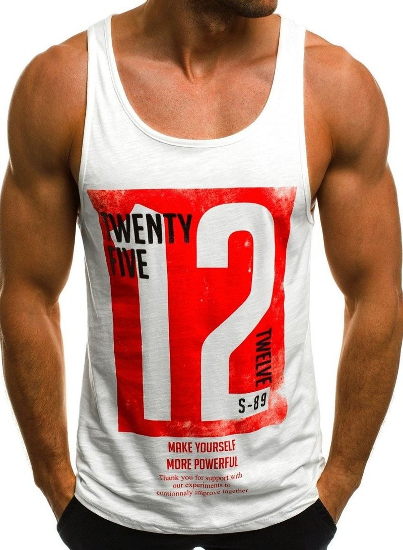 Loquat Men's Leisure Fashion Fitness Sports Broadband Deep Digging Running Vest  - Image 1
