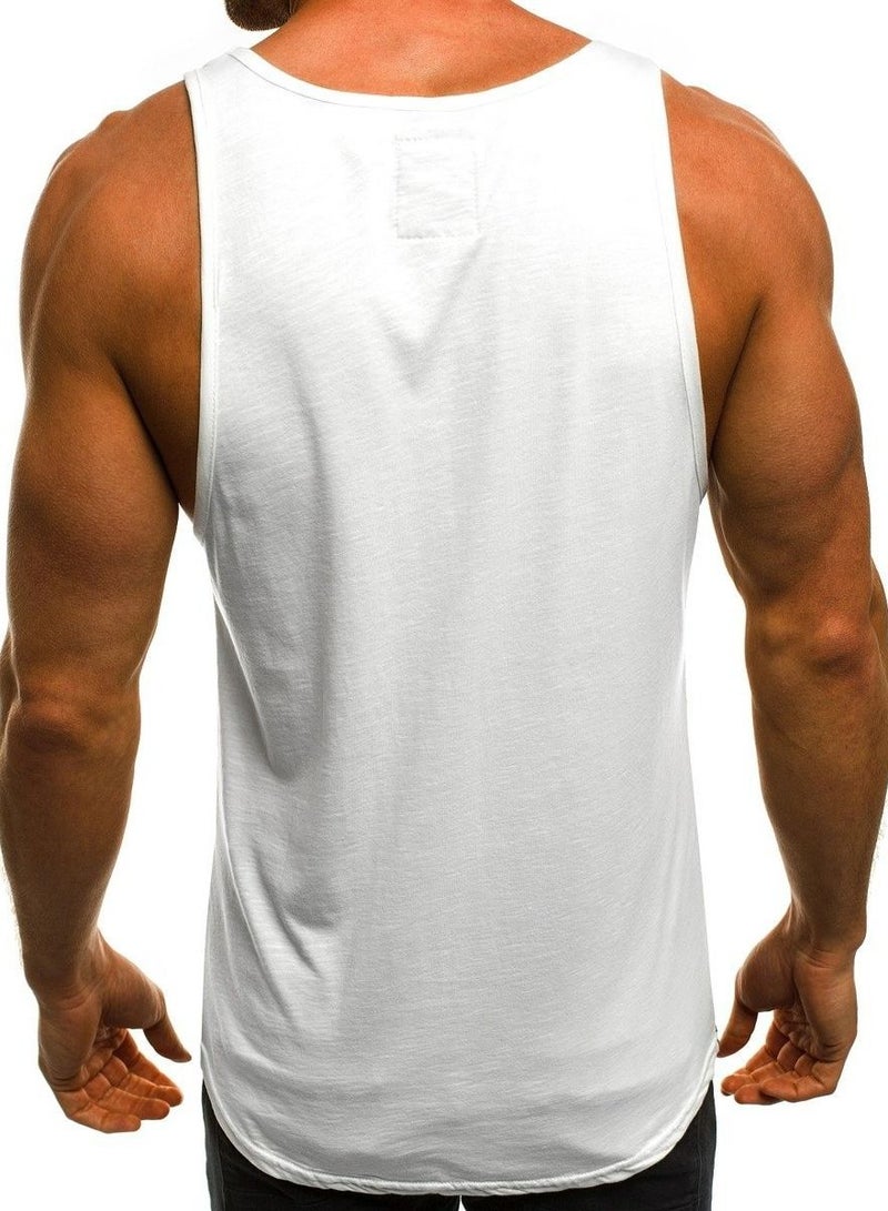 Loquat Men's Leisure Fashion Fitness Sports Broadband Deep Digging Running Vest  - Image 2