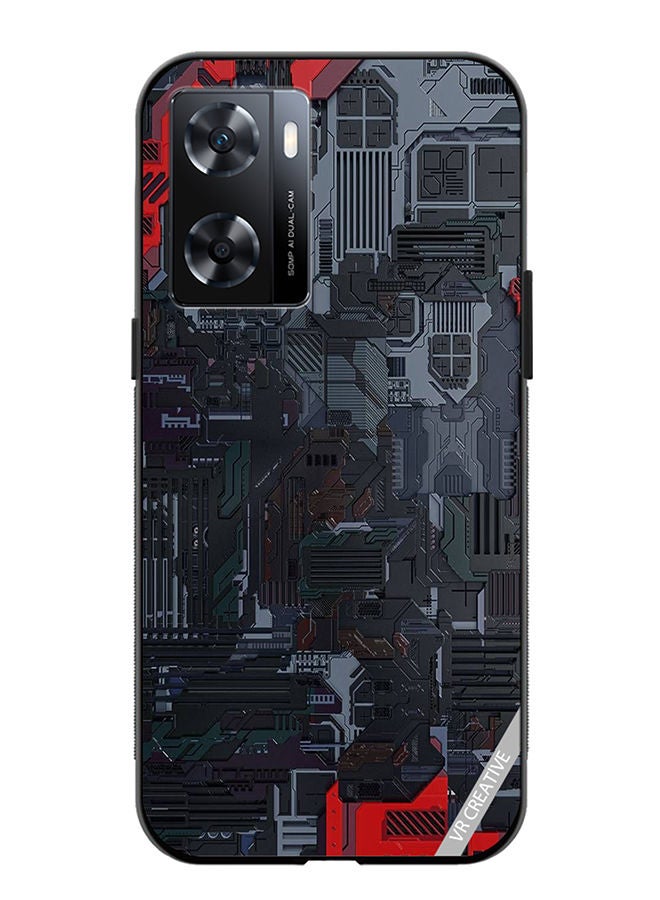 VR CREATIVE Protective Case Cover For OnePlus Nord N20 SE Tech Design Multicolour - Image 1