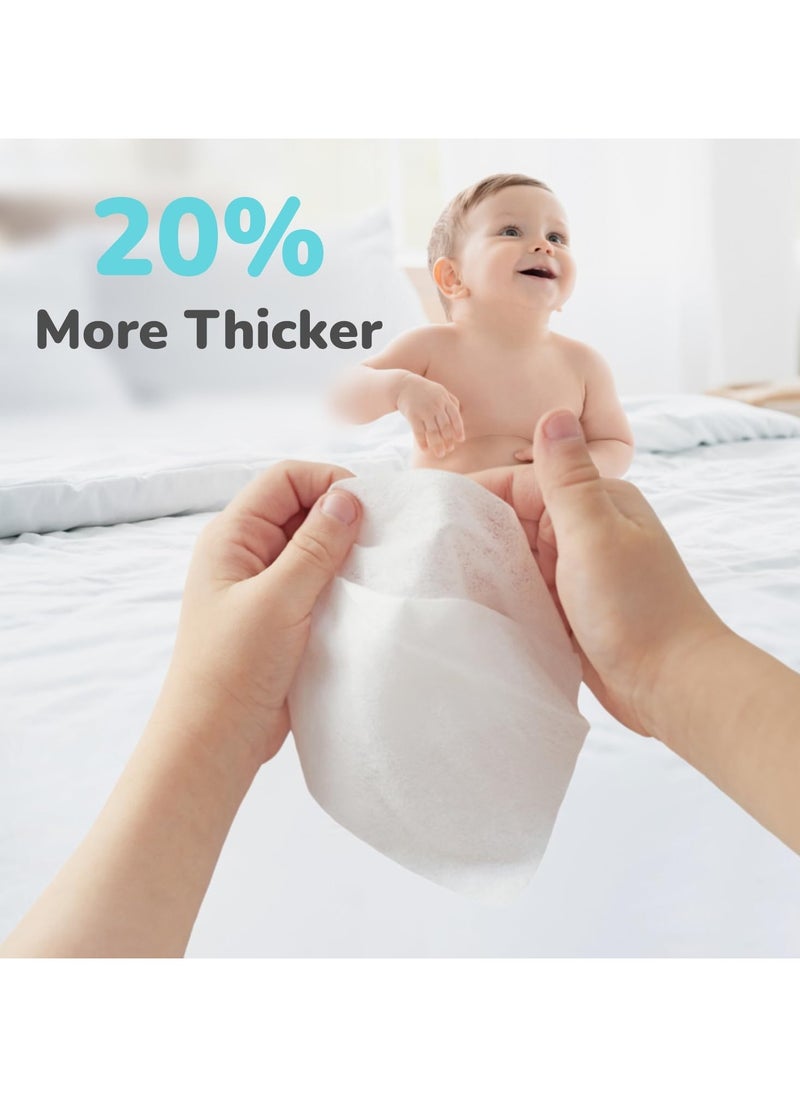R for Rabbit R For Rabbit Feather Aqua Baby Wipes Combo Pack Of 156 Units Pure Water Wet Wipes for Babies With Lid Combo of 2 Packs  - Image 5