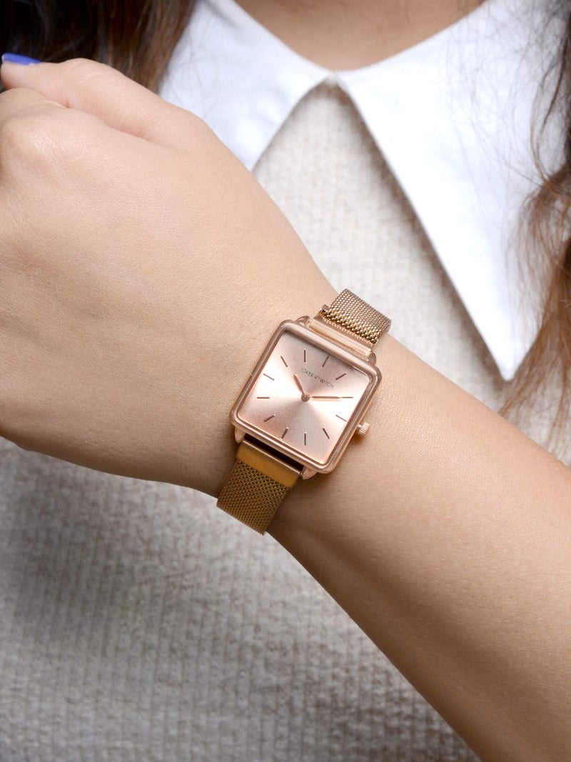 Joker & Witch Vintage Rosegold Dial 16m Rosegold Stainless Steel Watch for Women - Image 5