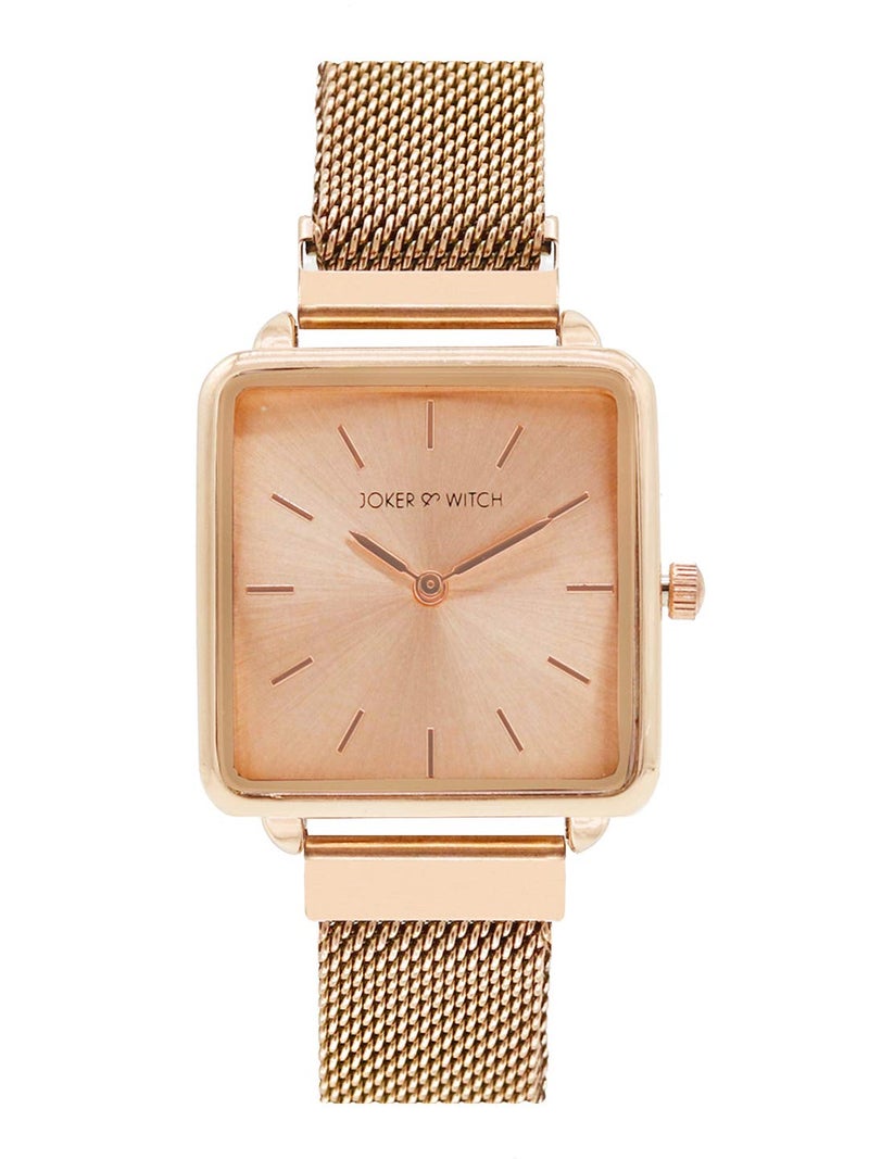 Joker & Witch Vintage Rosegold Dial 16m Rosegold Stainless Steel Watch for Women - Image 1